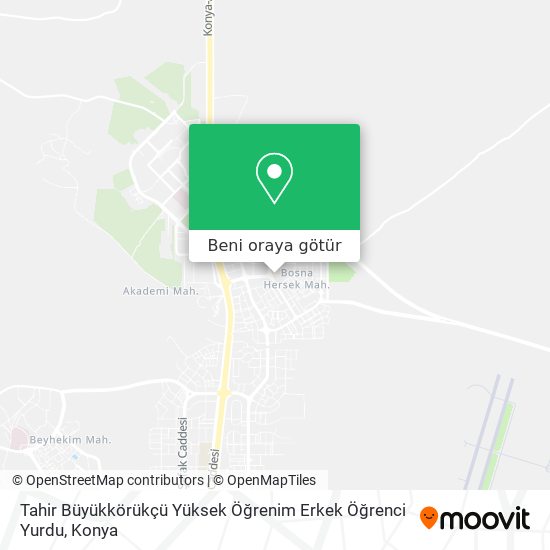 Tahir Büyükkörükçü Yüksek Öğrenim Erkek Öğrenci Yurdu harita
