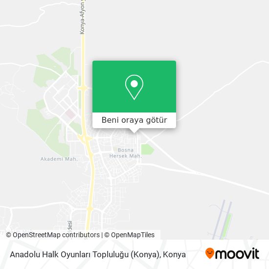 Anadolu Halk Oyunları Topluluğu (Konya) harita