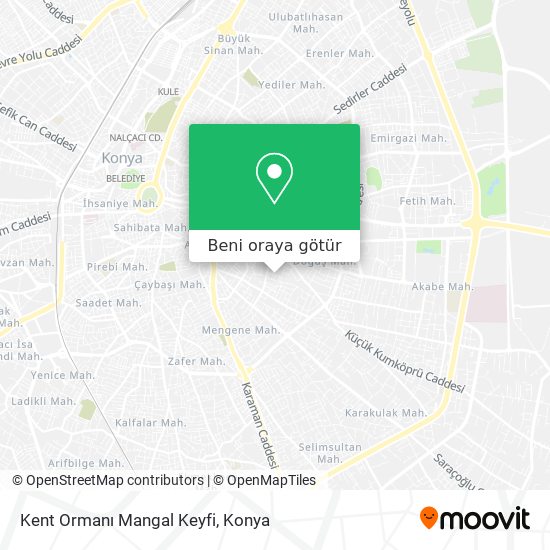 Kent Ormanı Mangal Keyfi harita