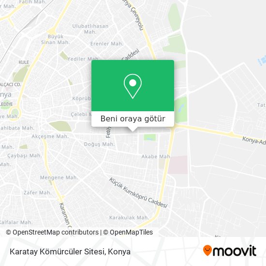 Karatay Kömürcüler Sitesi harita