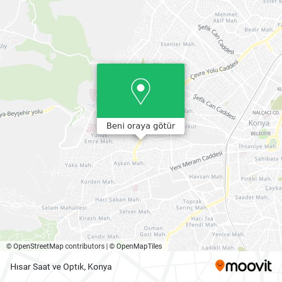 Hısar Saat ve Optık harita