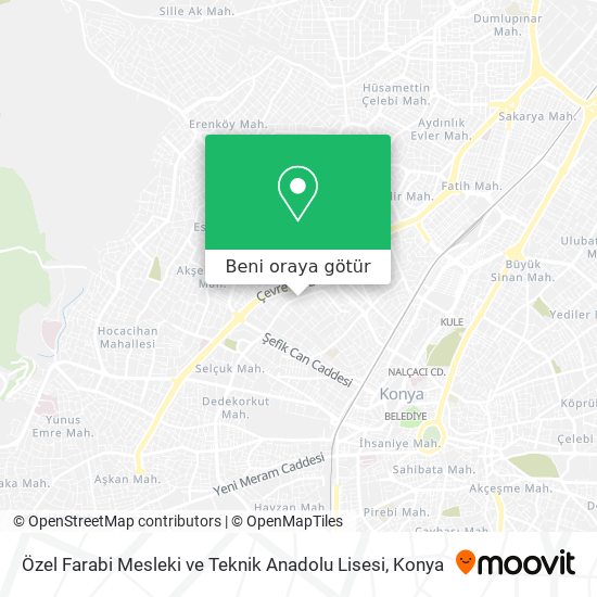 Özel Farabi Mesleki ve Teknik Anadolu Lisesi harita