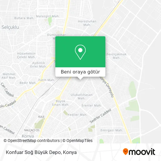 Konfuar Soğ Büyük Depo harita