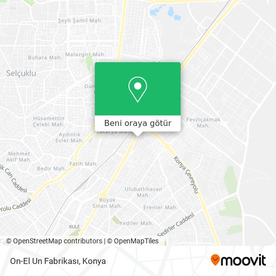 On-El Un Fabrikası harita