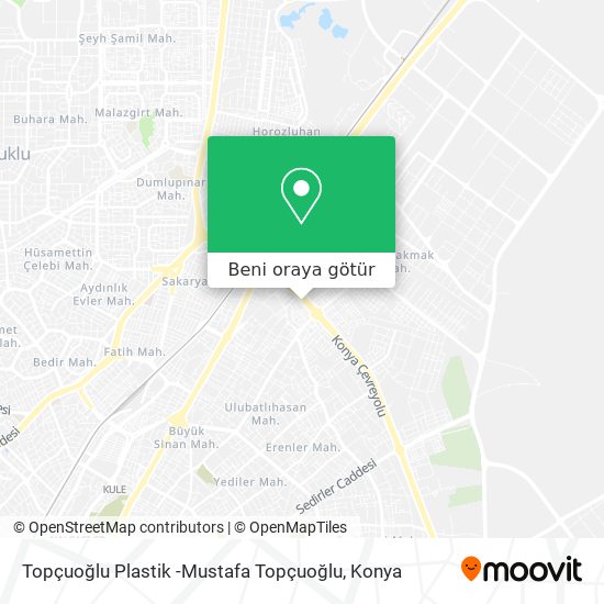 Topçuoğlu Plastik -Mustafa Topçuoğlu harita
