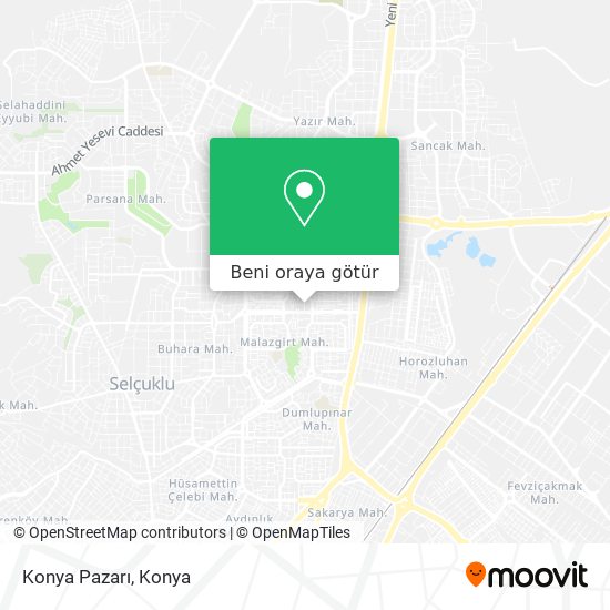 Konya Pazarı harita