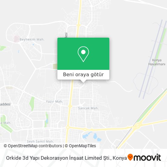 Orkide 3d Yapı Dekorasyon İnşaat Limited Şti. harita