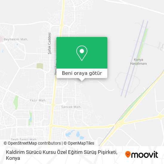 Kaldirim Sürücü Kursu Özel Eğitim Sürüş Pişirketi harita