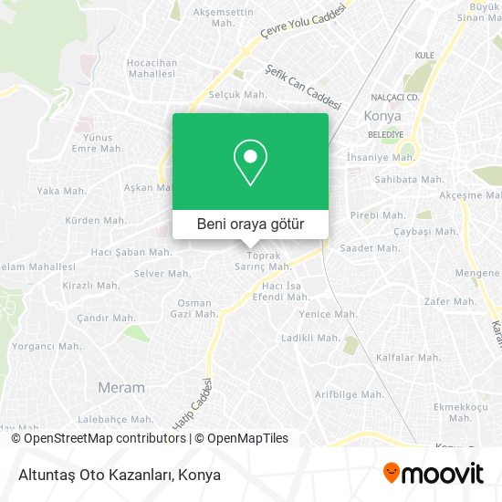 Altuntaş Oto Kazanları harita