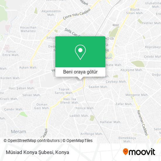 Müsiad Konya Şubesi harita