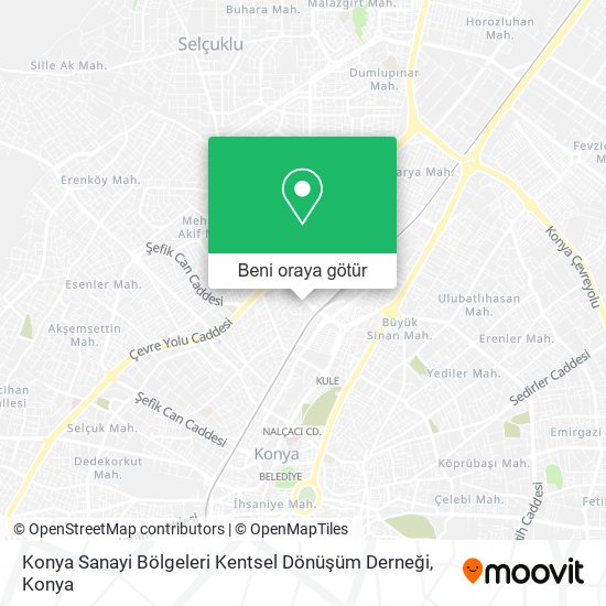 Konya Sanayi Bölgeleri Kentsel Dönüşüm Derneği harita