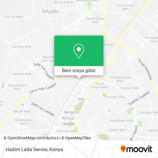 Hadim Lada Servisi harita