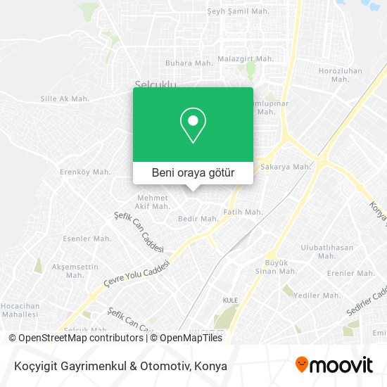 Koçyigit Gayrimenkul & Otomotiv harita