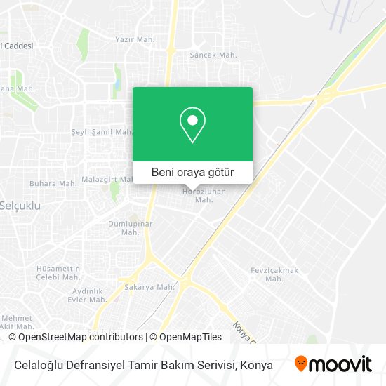 Celaloğlu Defransiyel Tamir Bakım Serivisi harita