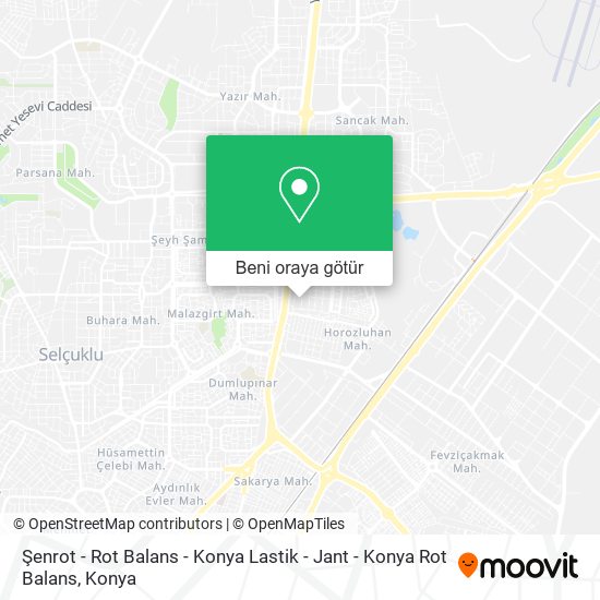 Şenrot - Rot Balans - Konya Lastik - Jant - Konya Rot Balans harita