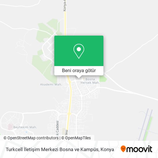 Turkcell İletişim Merkezi Bosna ve Kampüs harita