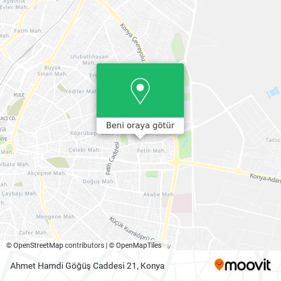 Ahmet Hamdi Göğüş Caddesi 21 harita