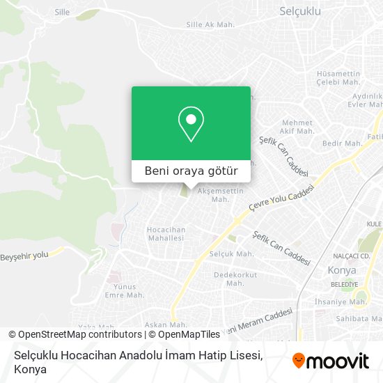 Selçuklu Hocacihan Anadolu İmam Hatip Lisesi harita