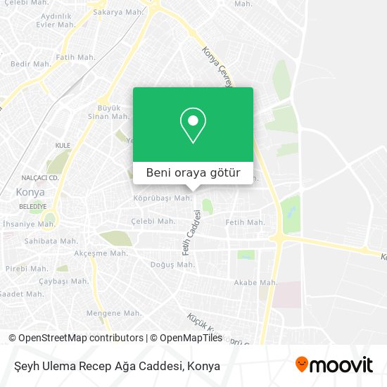 Şeyh Ulema Recep Ağa Caddesi harita