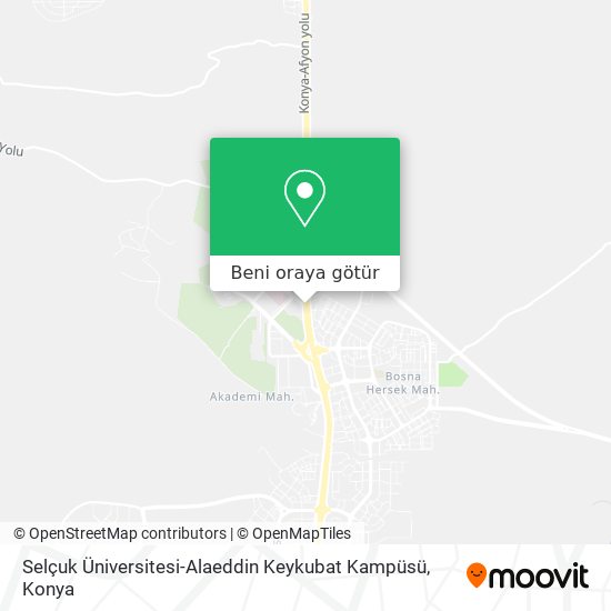 Selçuk Üniversitesi-Alaeddin Keykubat Kampüsü harita