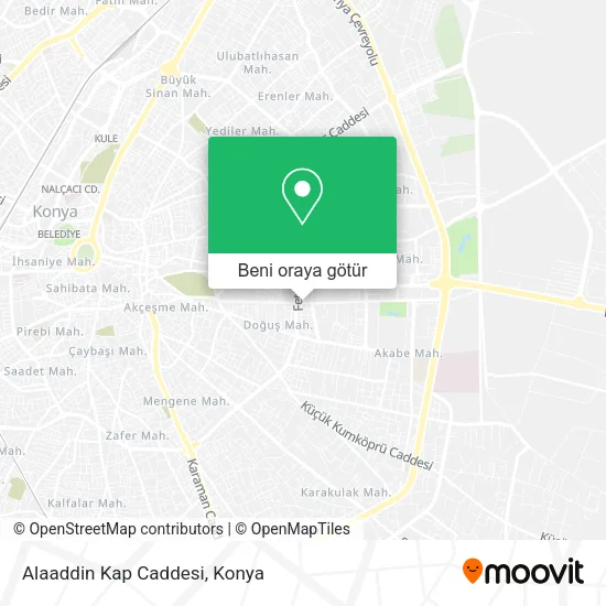 Alaaddin Kap Caddesi harita