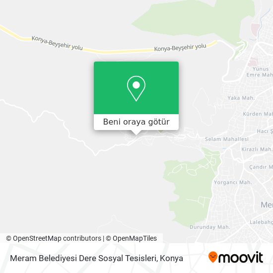 Meram Belediyesi Dere Sosyal Tesisleri harita