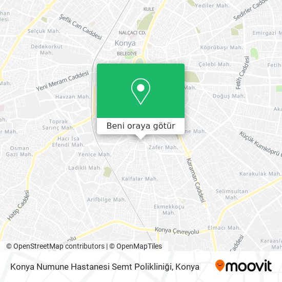 Konya Numune Hastanesi Semt Polikliniği harita