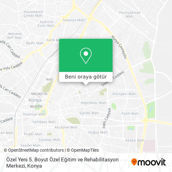 Özel Yeni 5. Boyut Özel Eğitim ve Rehabilitasyon Merkezi harita
