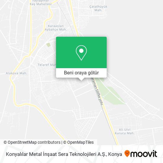 Konyalılar Metal İnşaat Sera Teknolojileri A.Ş. harita