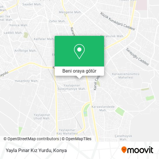 Yayla Pınar Kız Yurdu harita