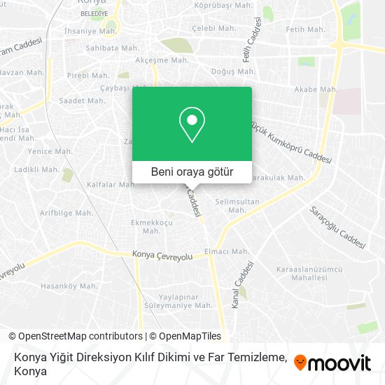 Konya Yiğit Direksiyon Kılıf Dikimi ve Far Temizleme harita