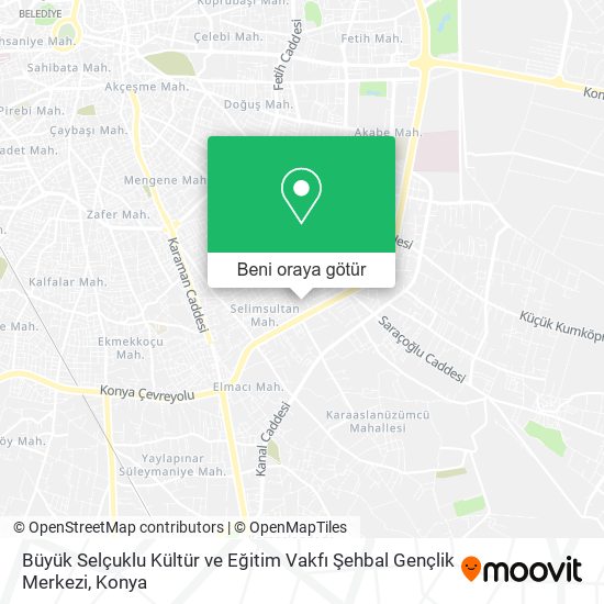 Büyük Selçuklu Kültür ve Eğitim Vakfı Şehbal Gençlik Merkezi harita