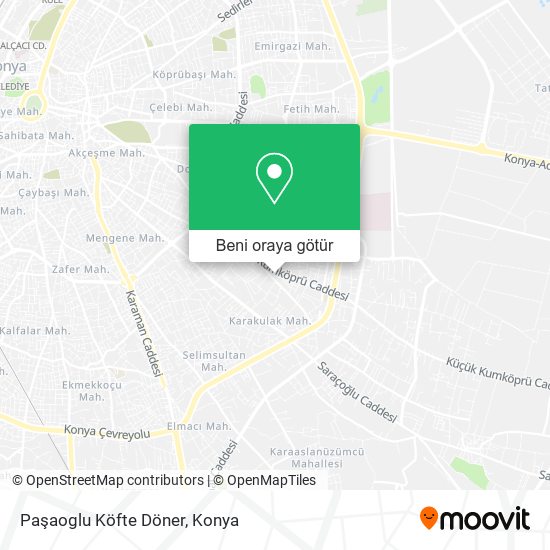 Paşaoglu Köfte Döner harita