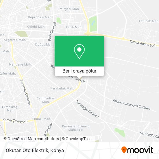 Okutan Oto Elektrik harita
