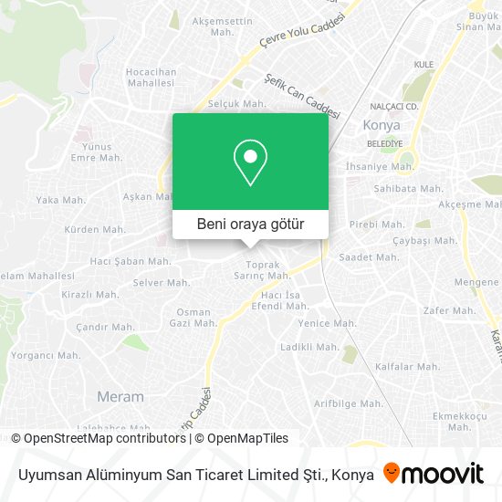 Uyumsan Alüminyum San Ticaret Limited Şti. harita