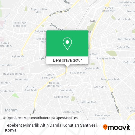 Tepekent Mimarlik Altın Damla Konutları Şantiyesi harita