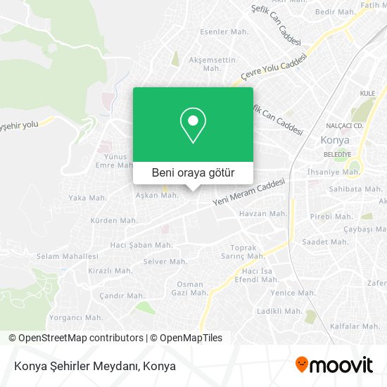 Konya Şehirler Meydanı harita
