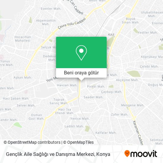 Gençlik Aile Sağlığı ve Danışma Merkezi harita