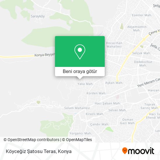 Köyceğiz Şatosu Teras harita
