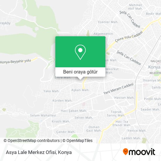 Asya Lale Merkez Ofisi harita
