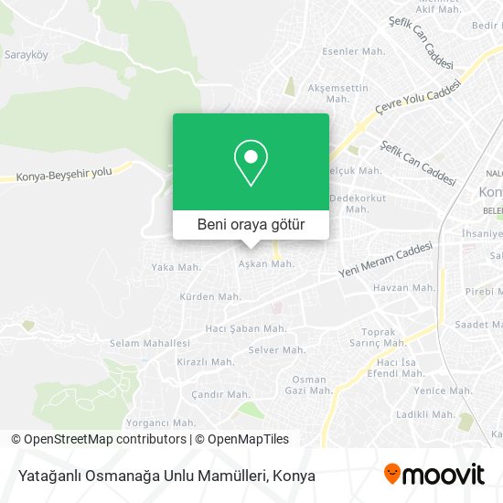 Yatağanlı Osmanağa Unlu Mamülleri harita