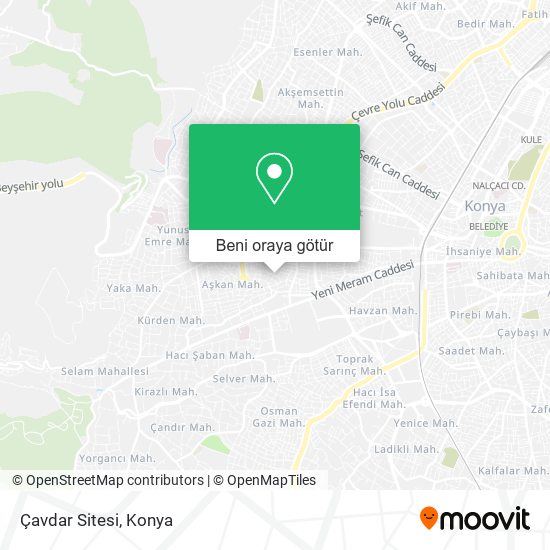 Çavdar Sitesi harita