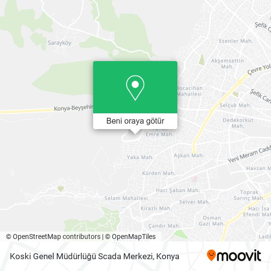 Koski Genel Müdürlüğü Scada Merkezi harita