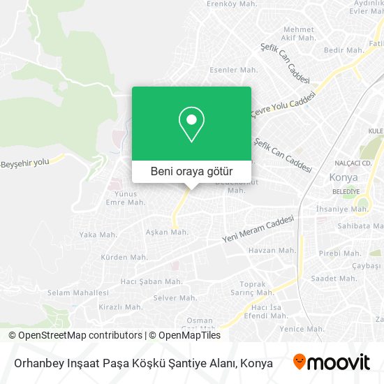 Orhanbey Inşaat Paşa Köşkü Şantiye Alanı harita