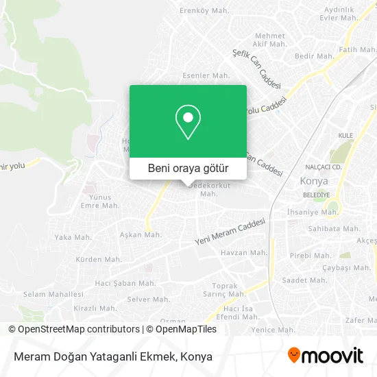Meram Doğan Yataganli Ekmek harita