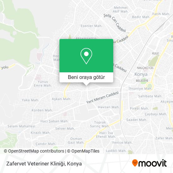 Zafervet Veteriner Kliniği harita