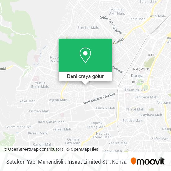 Setakon Yapi Mühendislik İnşaat Limited Şti. harita