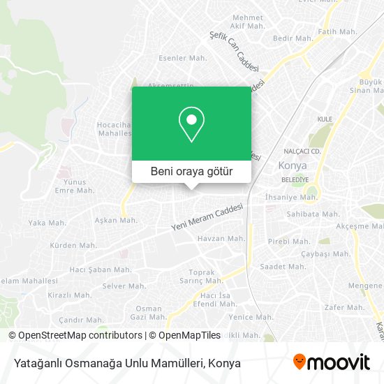 Yatağanlı Osmanağa Unlu Mamülleri harita