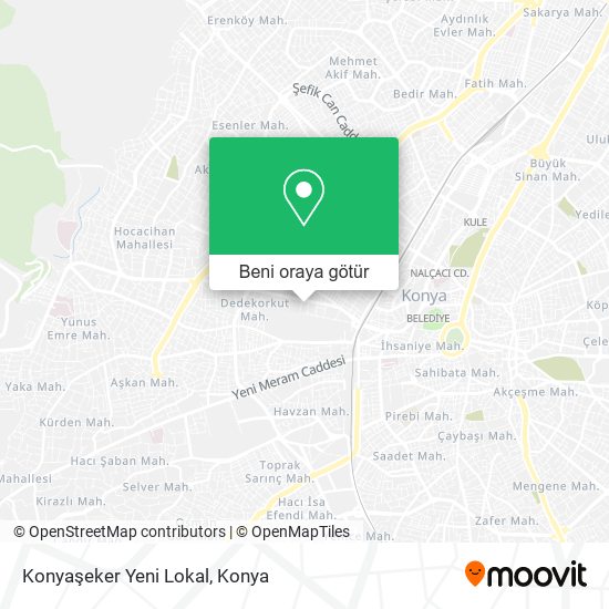 Konyaşeker Yeni Lokal harita
