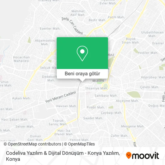 Codeliva Yazılım & Dijital Dönüşüm - Konya Yazılım harita